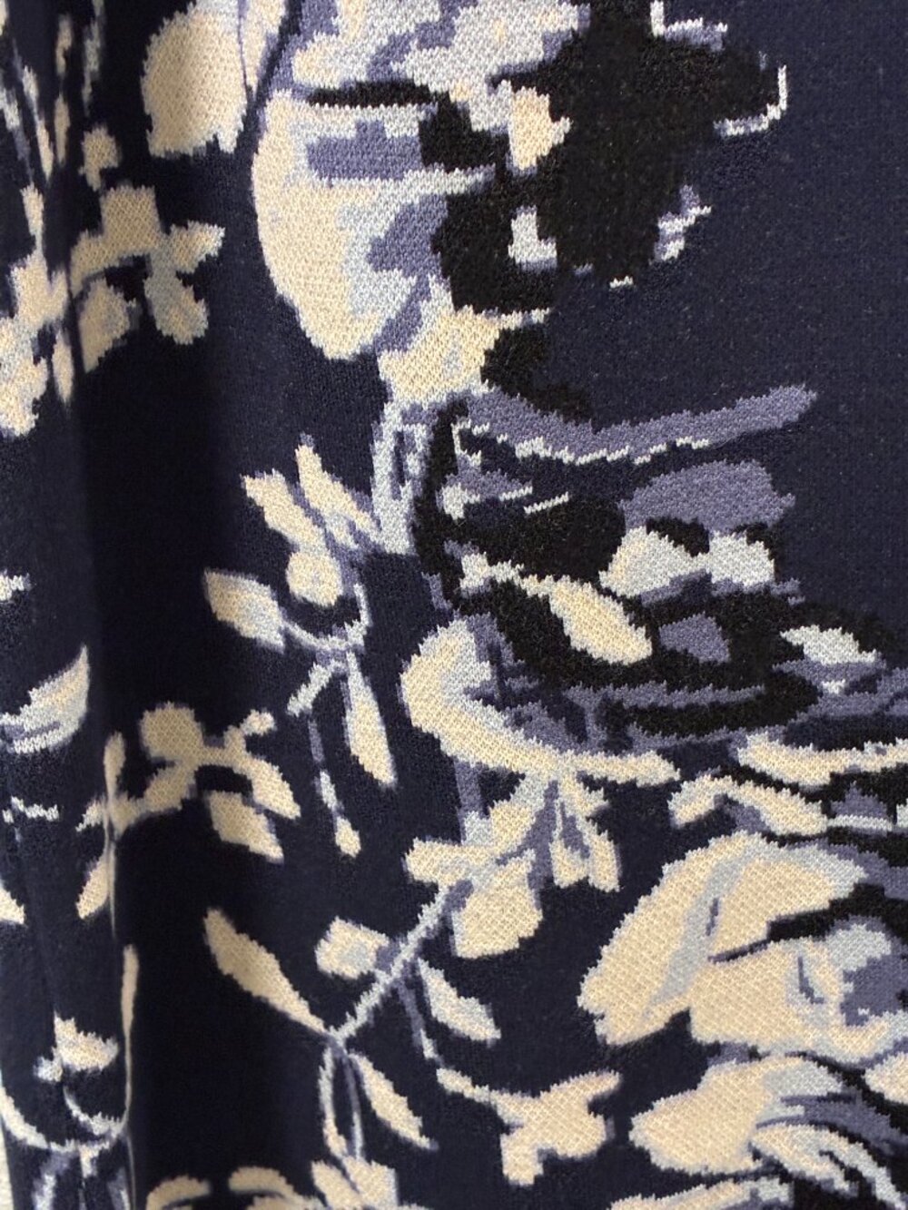 TUCKERNUCK Marie Sleeveless Sweater Dress Navy/Ivory Floral Women XXL - Picture 5 of 11
